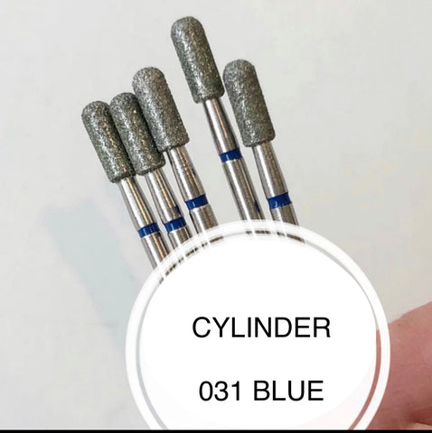 Nail Bit Cylinder 031 Blue (1pc. Kmiz)