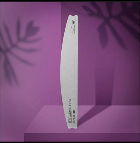 STALEKS PRO EXPERT 40 CRESCENT NAIL FILE METAL Base