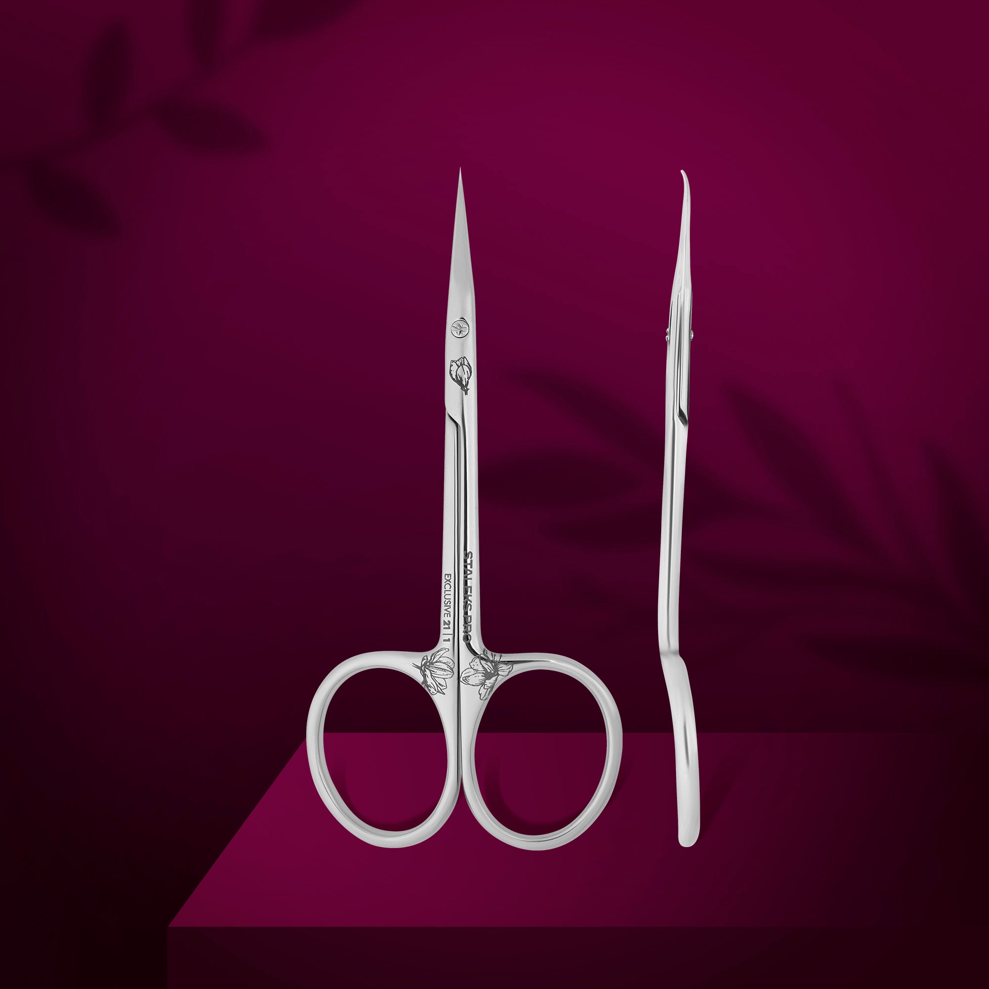 Staleks Exclusive 21 Type 1 Magnolia cuticle scissors with hook, photo 1 of 3