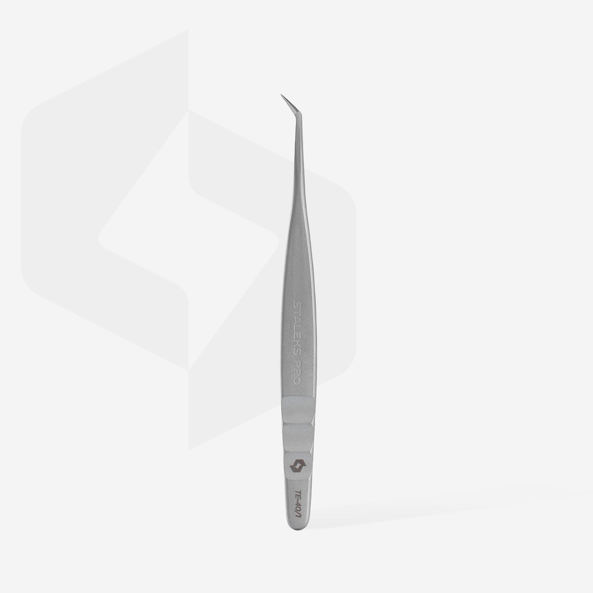 Staleks Pro Expert 40 Type 1 L-shaped 50 degree lash tweezers, photo 3 of 4