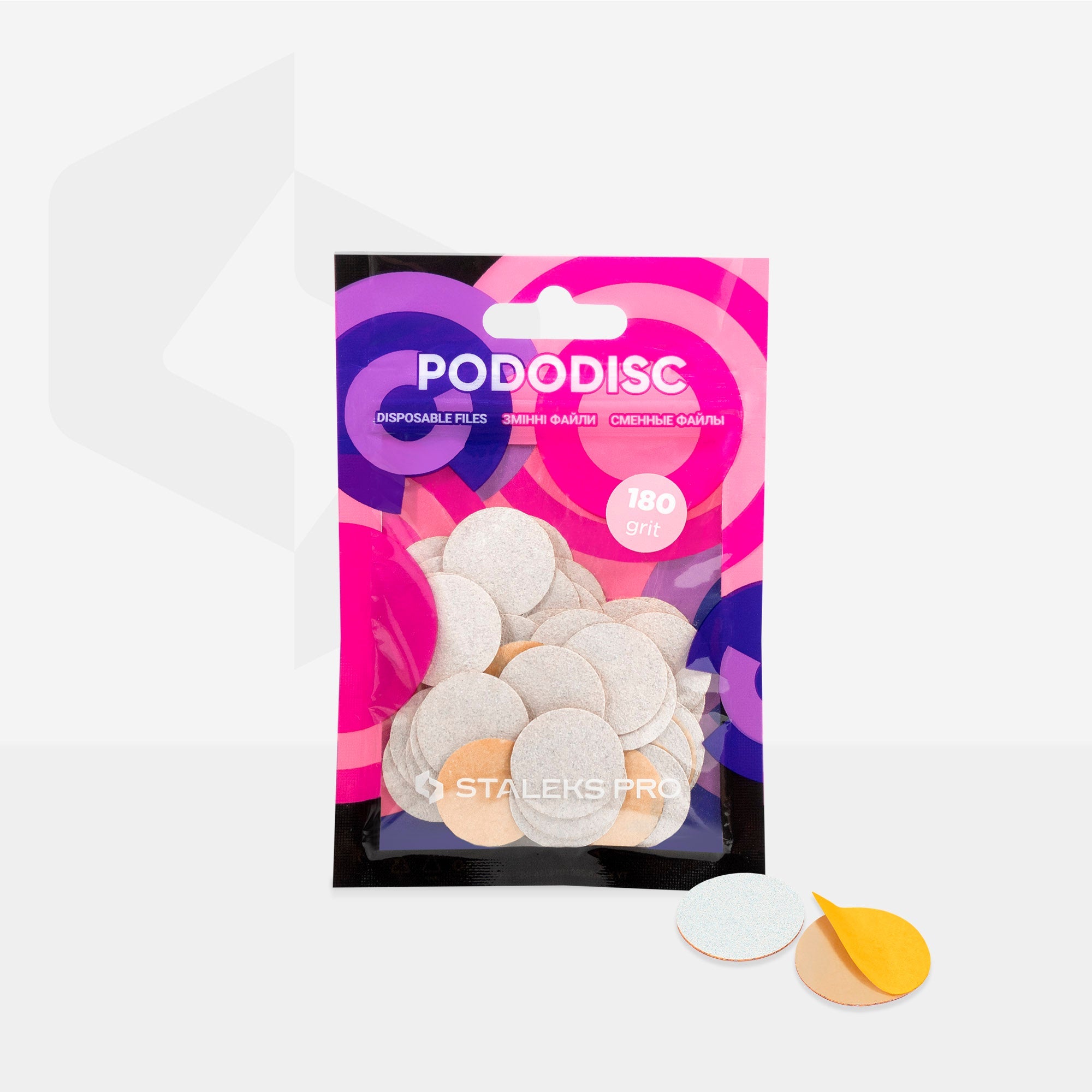 Staleks Pro Pododisc white refill pads, size M 20 mm, 180 grit, photo 3 of 3