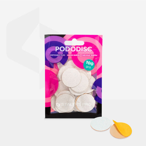 Staleks Pro Pododisc white refill pads, size L 25 mm, 100 grit, photo 3 of 3