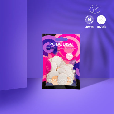 Staleks Pro Pododisc white refill pads, size M 20 mm, 180 grit, photo 1 of 3