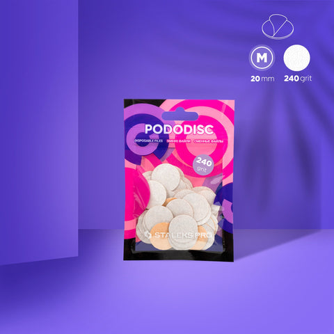 Staleks Pro Pododisc white refill pads, size M 20 mm, 240 grit, photo 1 of 3