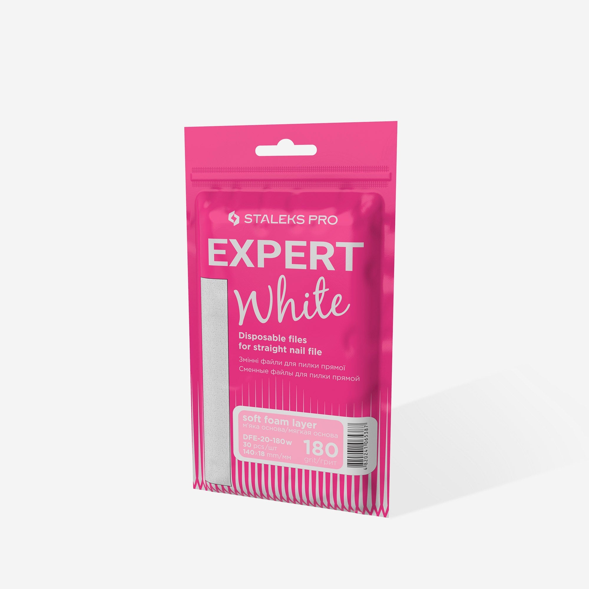 Staleks Expert 20 white soft refill files, straight, 180 grit, 30 pcs, photo 4 of 4