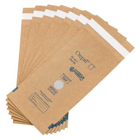 Vinar SteriT self-sealing kraft sterilization pouches, 75 x 150 mm, product photo