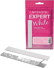 Soft Straight Nail File Refills Set, white, 180 grit, 30 pcs