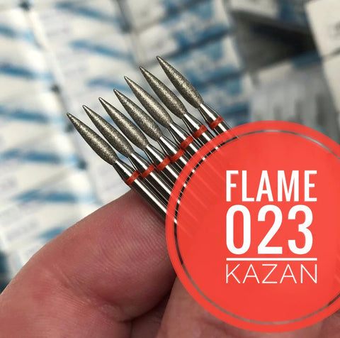 Nail Bit Flame 023 Red (Kazan) sharp tip(856.104.243.100.023) - Red