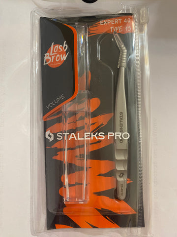 Professional eyelash tweezers Staleks Pro Expert 40 Type 13